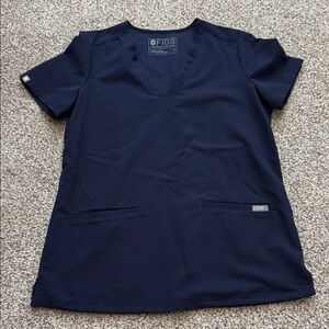 Figs Navy V-Neck Medical Scrub Top casma